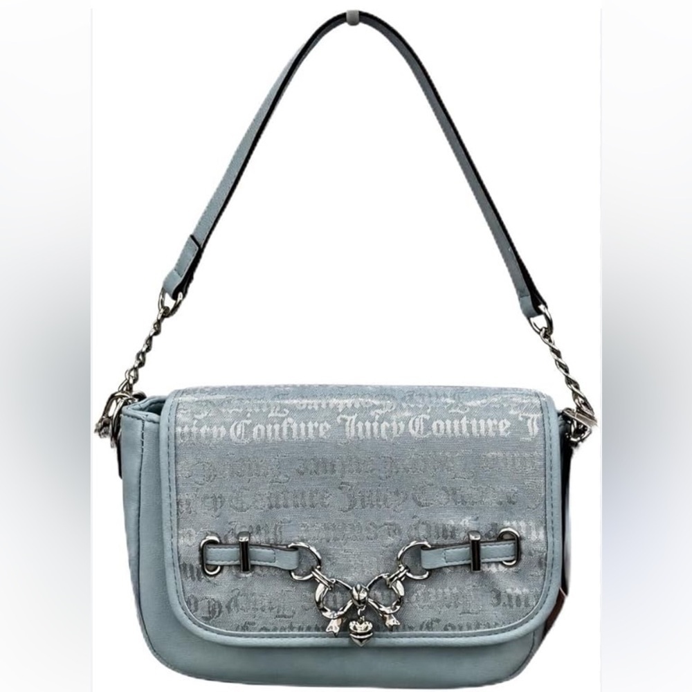 JUICY COUTURE Bag Juicy Darling Crossbody - Blue Bow Chain All over Logo